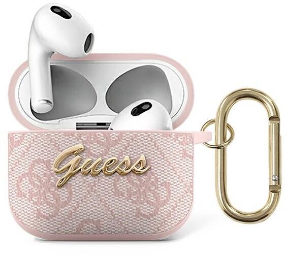 Guess 4G Script Cover Metal Collection (AirPods 3) - Rosa