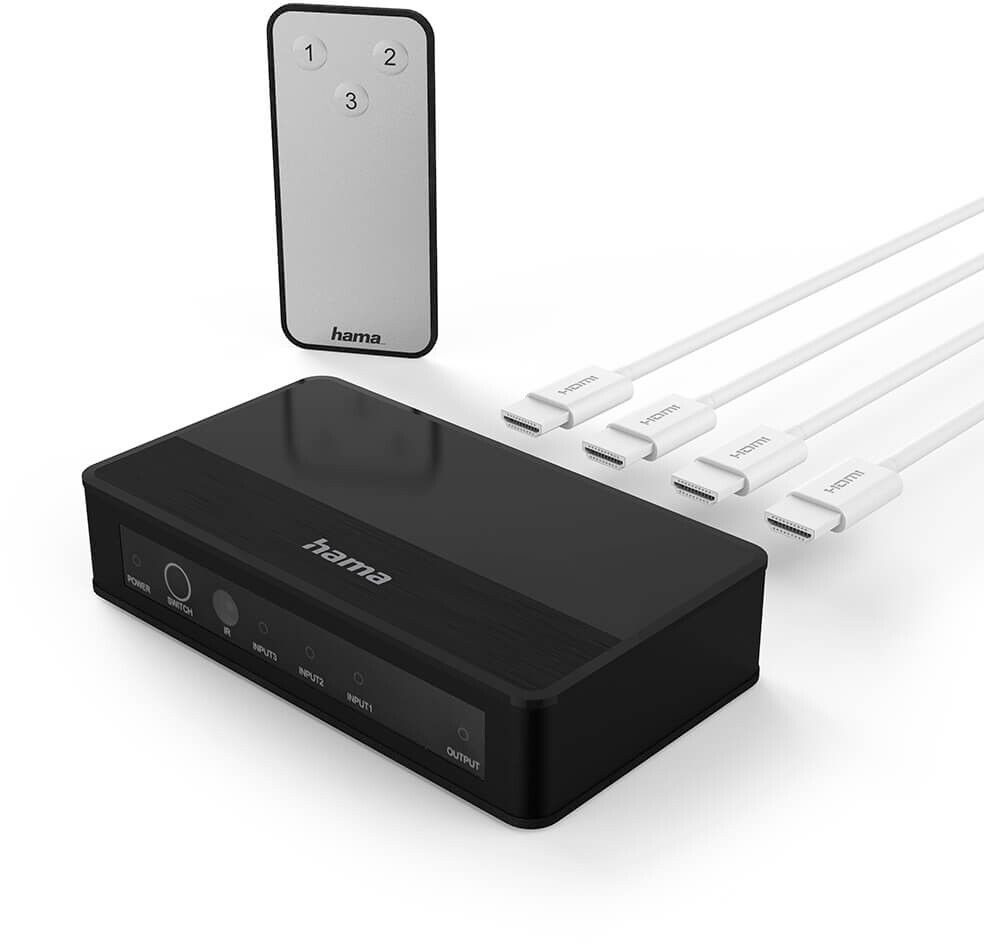 Hama 4K Automatic HDMI Switch | Mac - Generella Mac-tillbehör - Kablar & adaptrar - Adaptrar - Bildadaptrar | AlltMobil