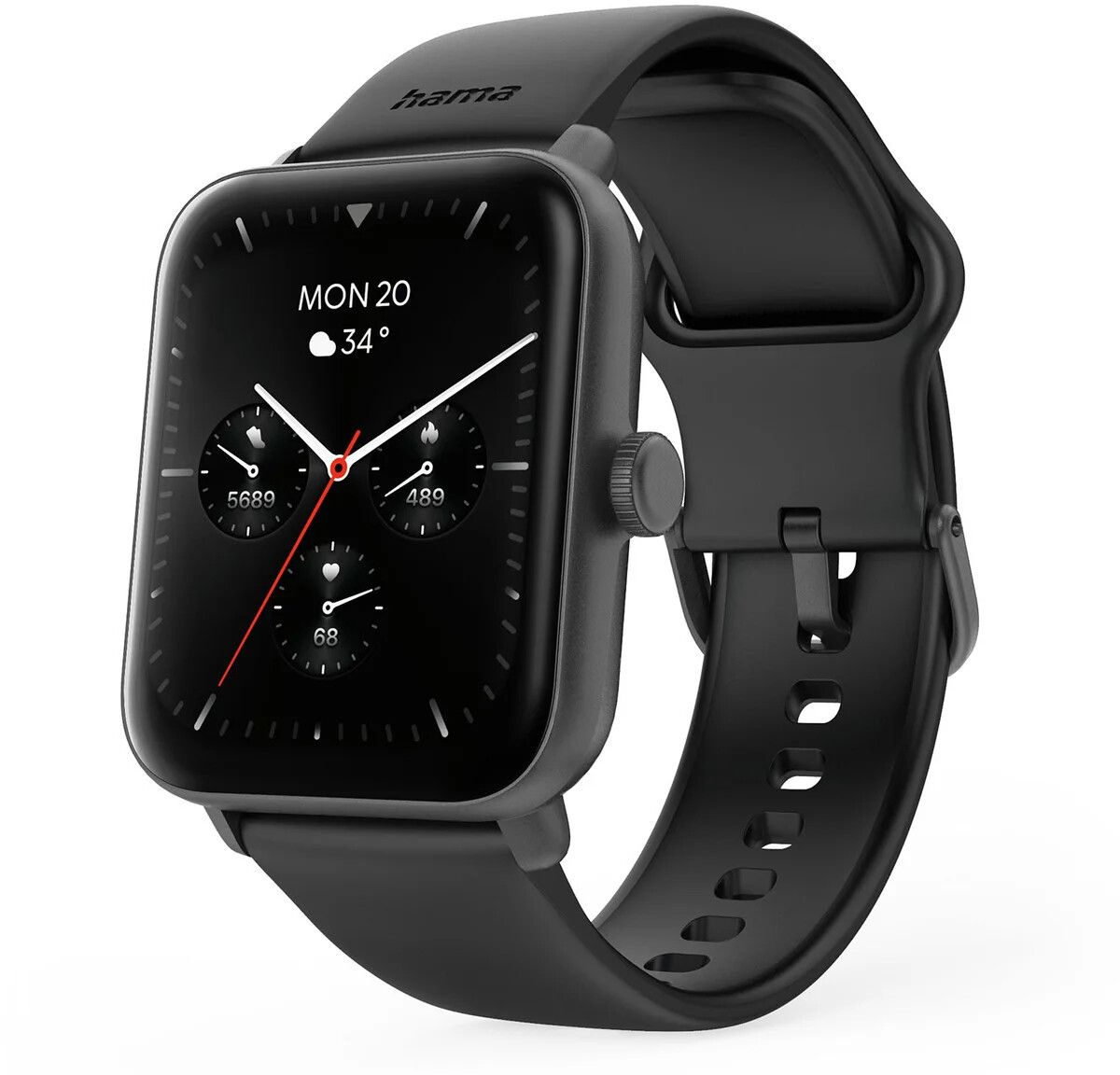 Hama 6010 Smart Watch - Svart | Tillbehör - Smarta klockor & ringar - Smarta klockor | AlltMobil