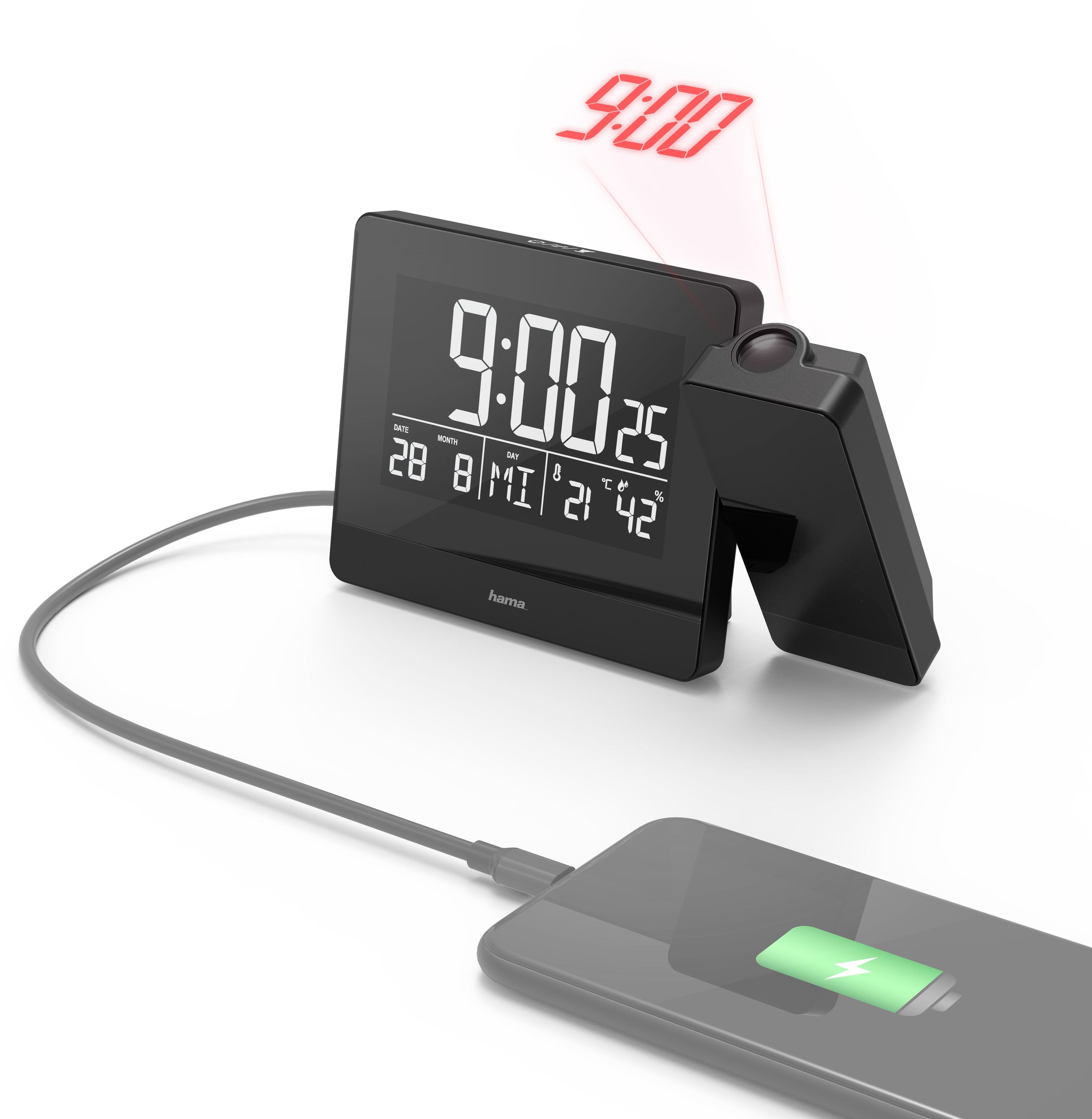 Hama Projektion Plus Charge - Väckarklocka