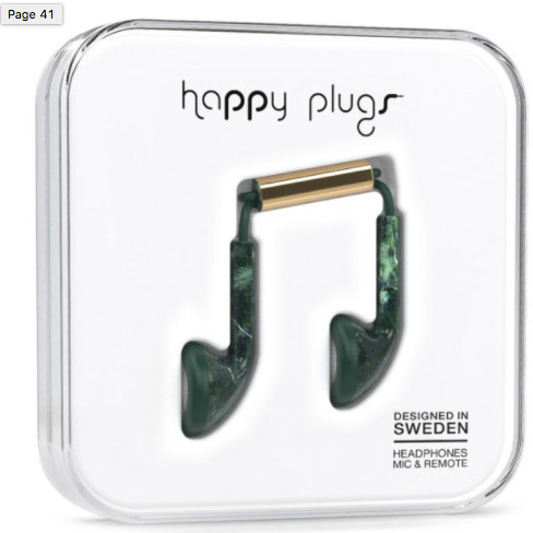 Happy Plugs Earbud Marble - Grön