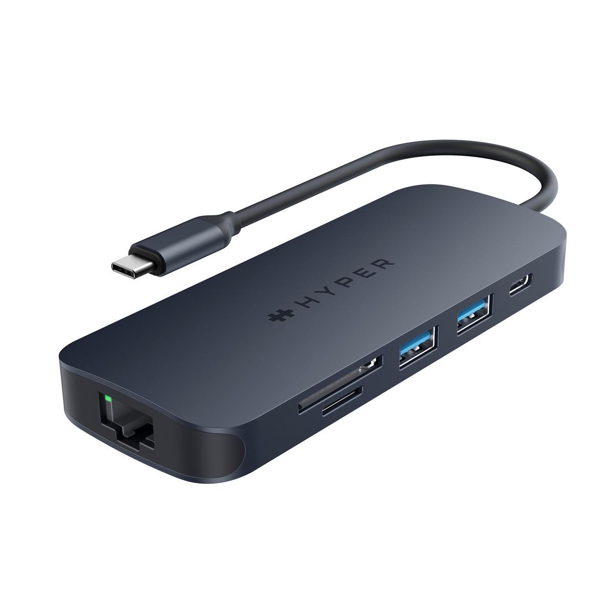 Hyper HyperDrive Next 8 Port USB-C Hub | Mac - Macbook Air 15 (2024-2025) - Hubbar - USB-hubbar - USB-C-hubbar | AlltMobil