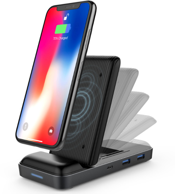HyperDrive 7,5W Wireless Charger + USB-C Hub
