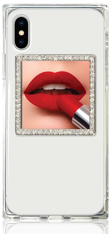 iDecoz Phone Mirror - Crystals - Silver