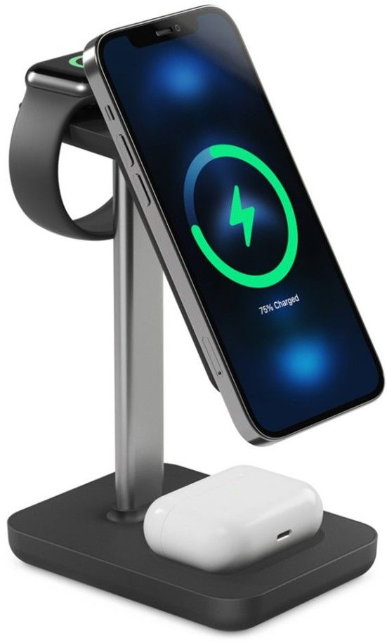 Journey 3-i-1 MagSafe-kompatibelt laddningställ - Svart