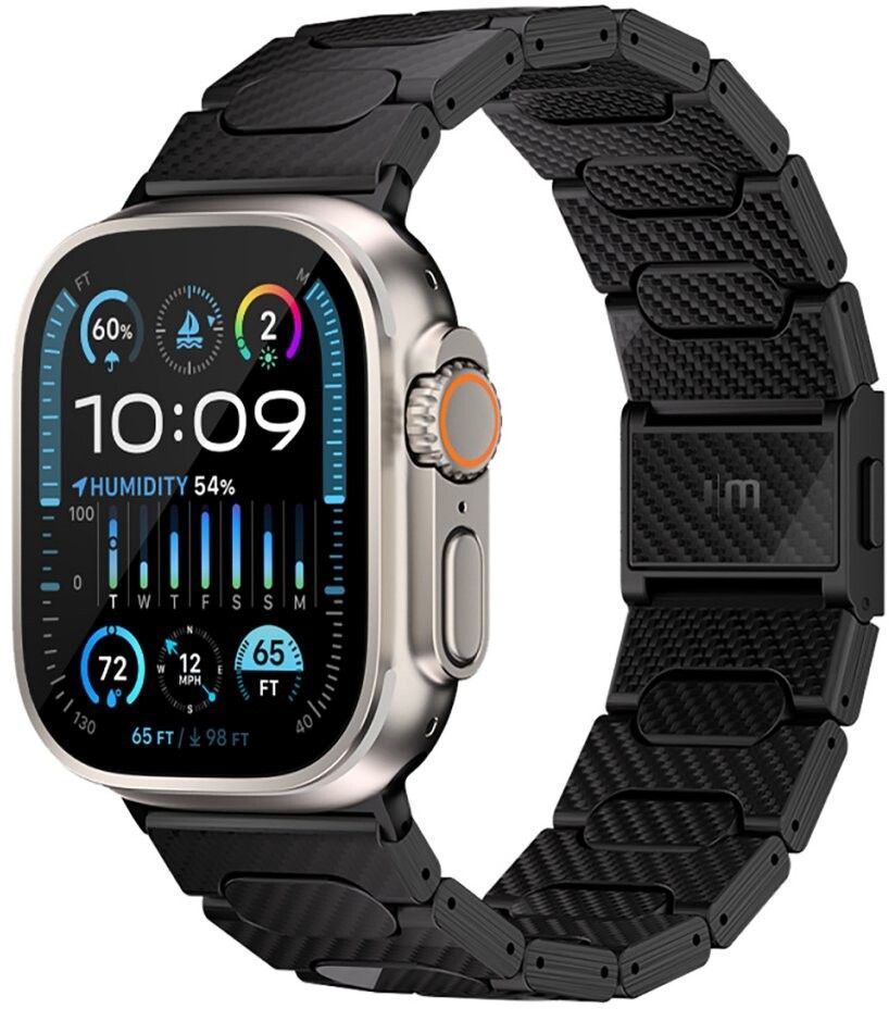 Just Mobile Kolfiberarmband (Watch 49/46/45/44/42mm) | Apple Watch - Generella tillbehör - Armband - Series 1-9 42-45mm - Övriga armband | AlltMobil