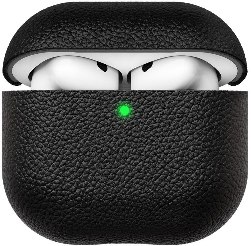 KeyBudz PodSkinz Artisan Leather Case (AirPods 4) - Svart | AirPods - AirPods 4 - Fodral - Läderfodral | AlltMobil