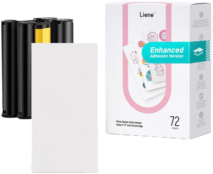 Liene PixCut S1 4x7"" Sticker Paper and Ink Cartridges Refill | iPhone - Generella tillbehör - Foto & film - Fotoskrivare | AlltMobil