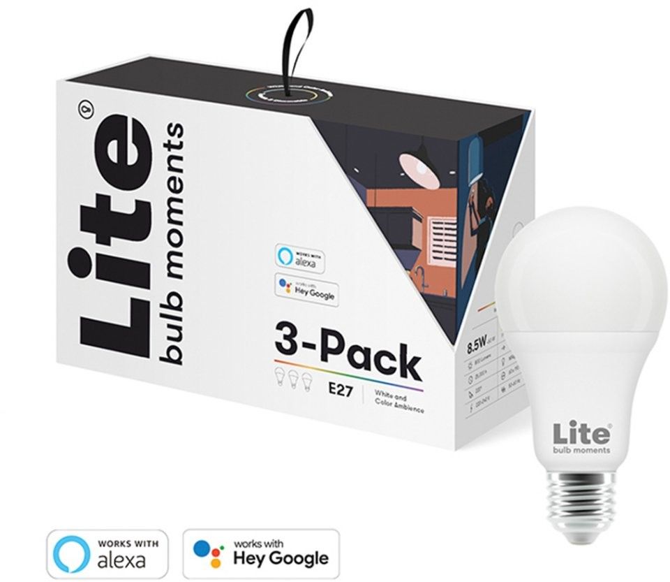Lite Bulb Moments White & Color Ambience E27 - 3-pack