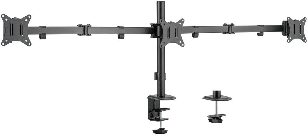 LogiLink BP0173 Triple Monitors Desk Mount (17-27"") | Tillbehör - Hemmakontor - Ergonomi - Skärmfästen | AlltMobil