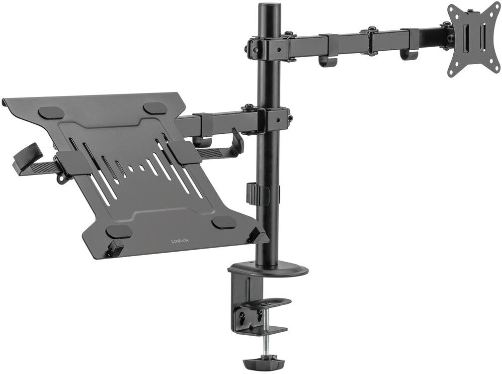 LogiLink BP0175 Dual Mount for Monitors and Laptops | Tillbehör - Hemmakontor - Ergonomi - Skärmfästen | AlltMobil