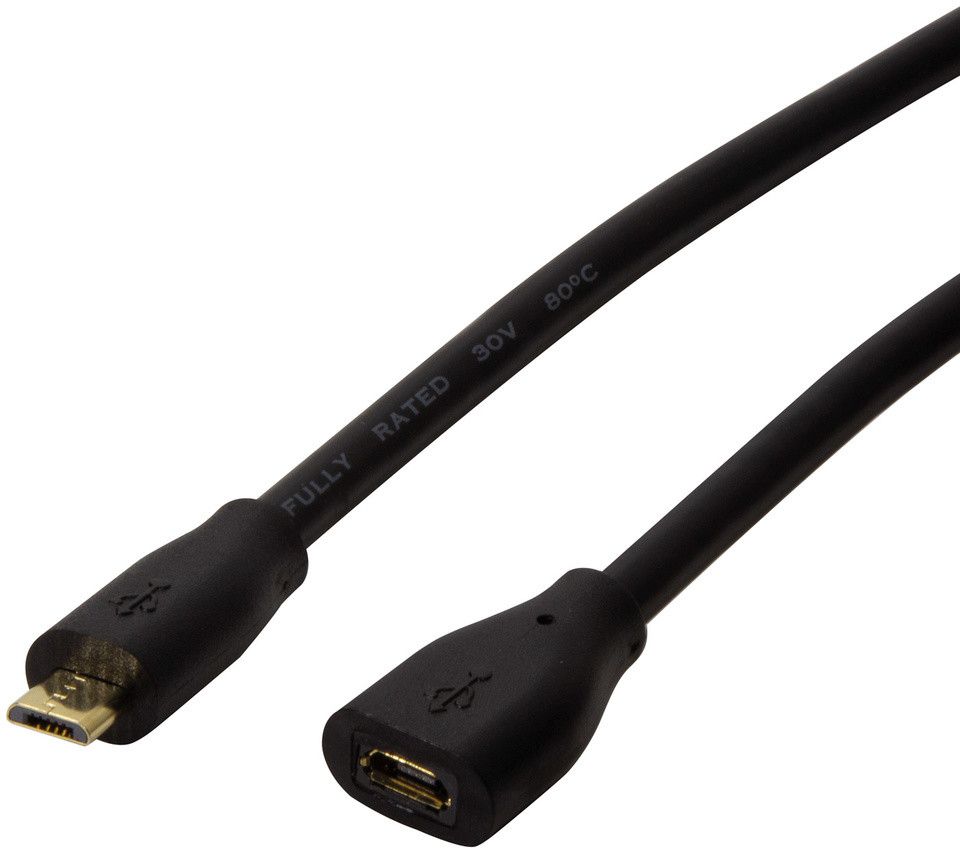LogiLink MicroUSB 2.0 Förlängningskabel - 3 meter