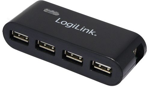 LogiLink USB 2.0 4-Port Hub - Svart