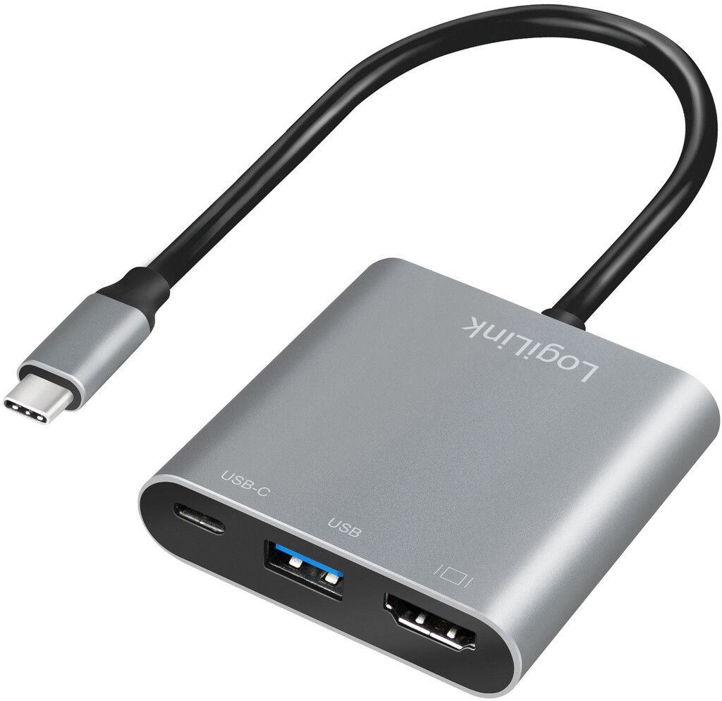 LogiLink USB-C till HDMI/USB-A/USB-C PD 4K/60hz | Mac - Macbook Pro 14 (2023) - Hubbar - USB-hubbar | AlltMobil