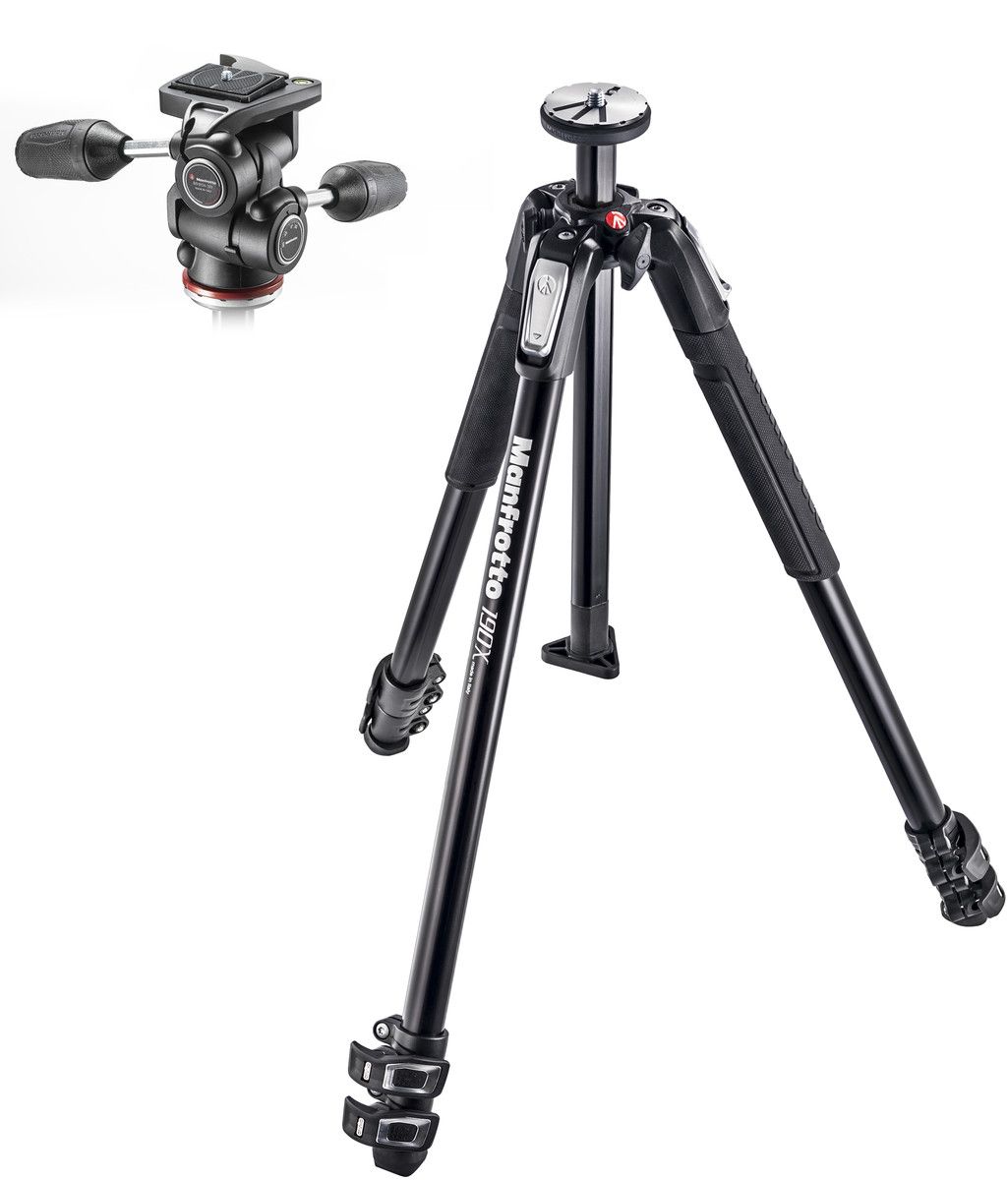 Manfrotto 190x med 804 Trevägshuvud