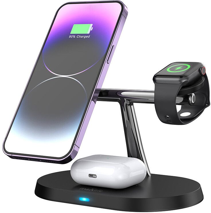maXlife Wireless Charger 3in1 15W | Tillbehör - Laddare - Laddstationer | AlltMobil
