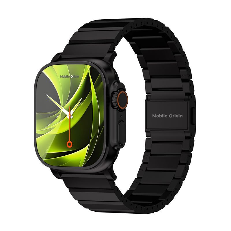 Mobile Origin Titan Band Modena (Apple Watch 49/46/45/44/42 mm) - Svart | Apple Watch - Generella tillbehör - Armband - Series 1-9 42-45mm - Metallarmband | AlltMobil