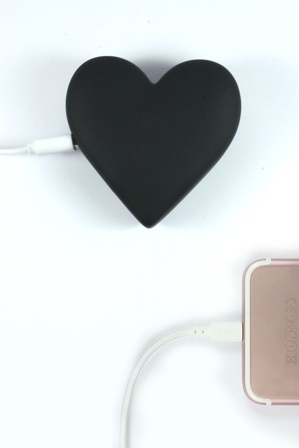 Mojipower Power Bank Black Heart 2600mAh