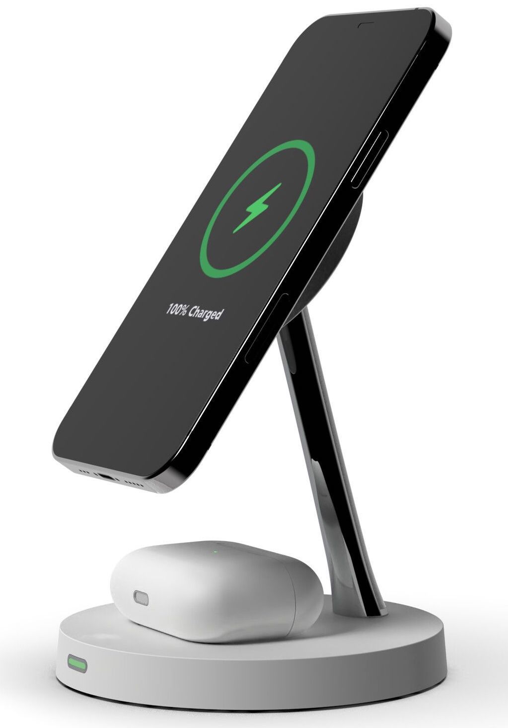 Moobio 2-in-1 Magnetic Wireless Charger - Vit |  | AlltMobil