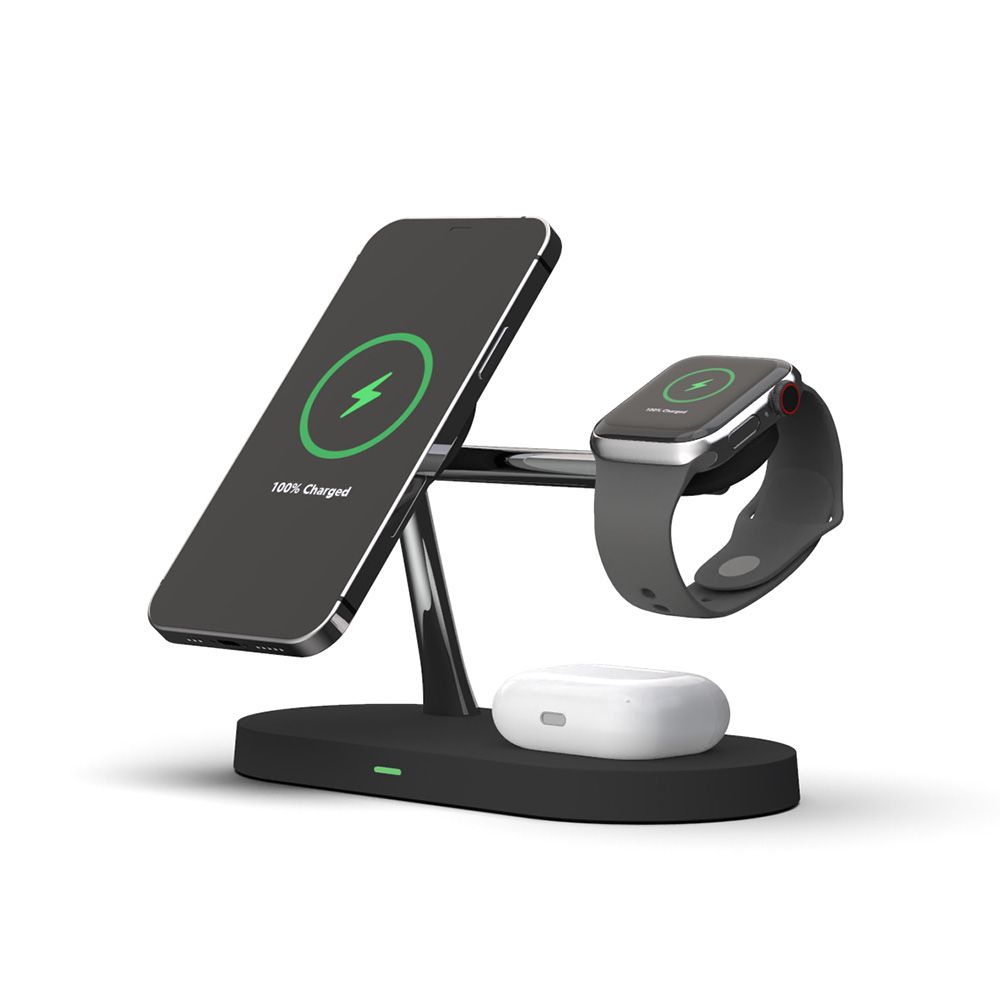 Moobio 4-in-1 Magnetic Wireless Charger - Vit |  | AlltMobil