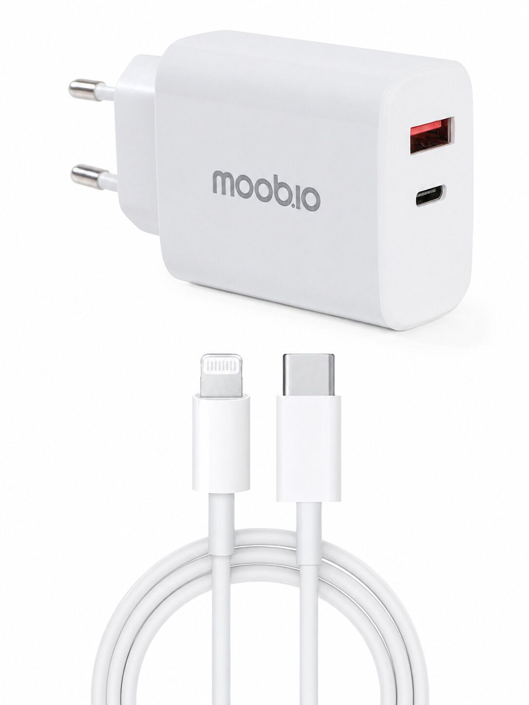 Moobio Laddare 35W med Lightning-kabel