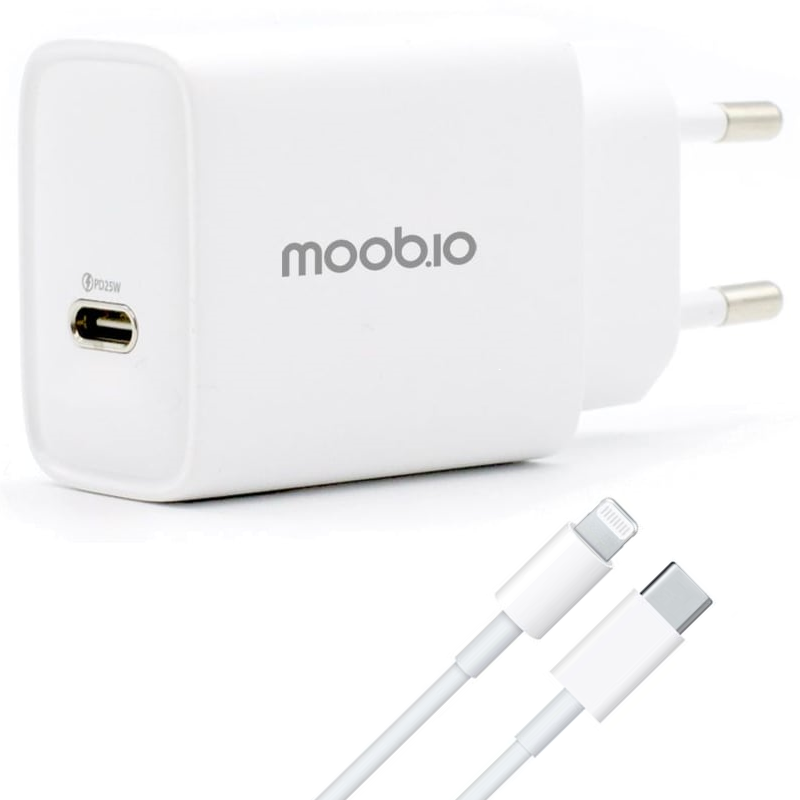 Moobio Väggladdare 25W + Lightning-kabel |  | AlltMobil