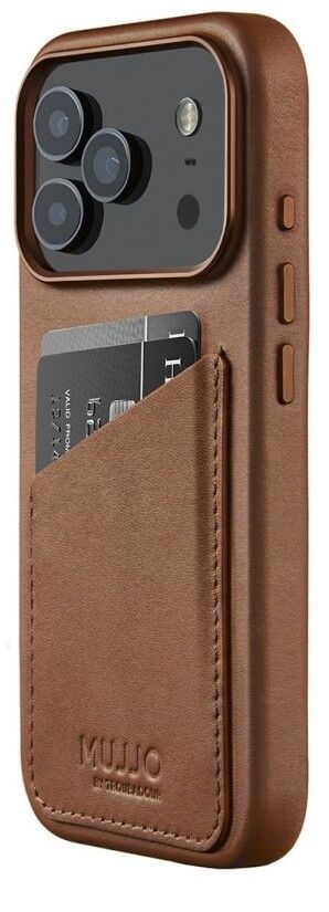 Mujjo Full Leather Wallet Case (iPhone 17 Pro) - Svart | iPhone - iPhone 17 Pro - Skal & fodral - Läderfodral | AlltMobil