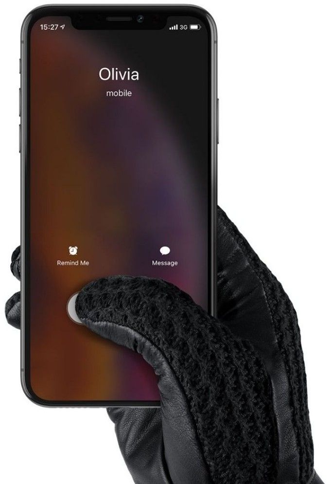 Mujjo Leather Crochet Touchscreen Gloves V2 - Storlek 9
