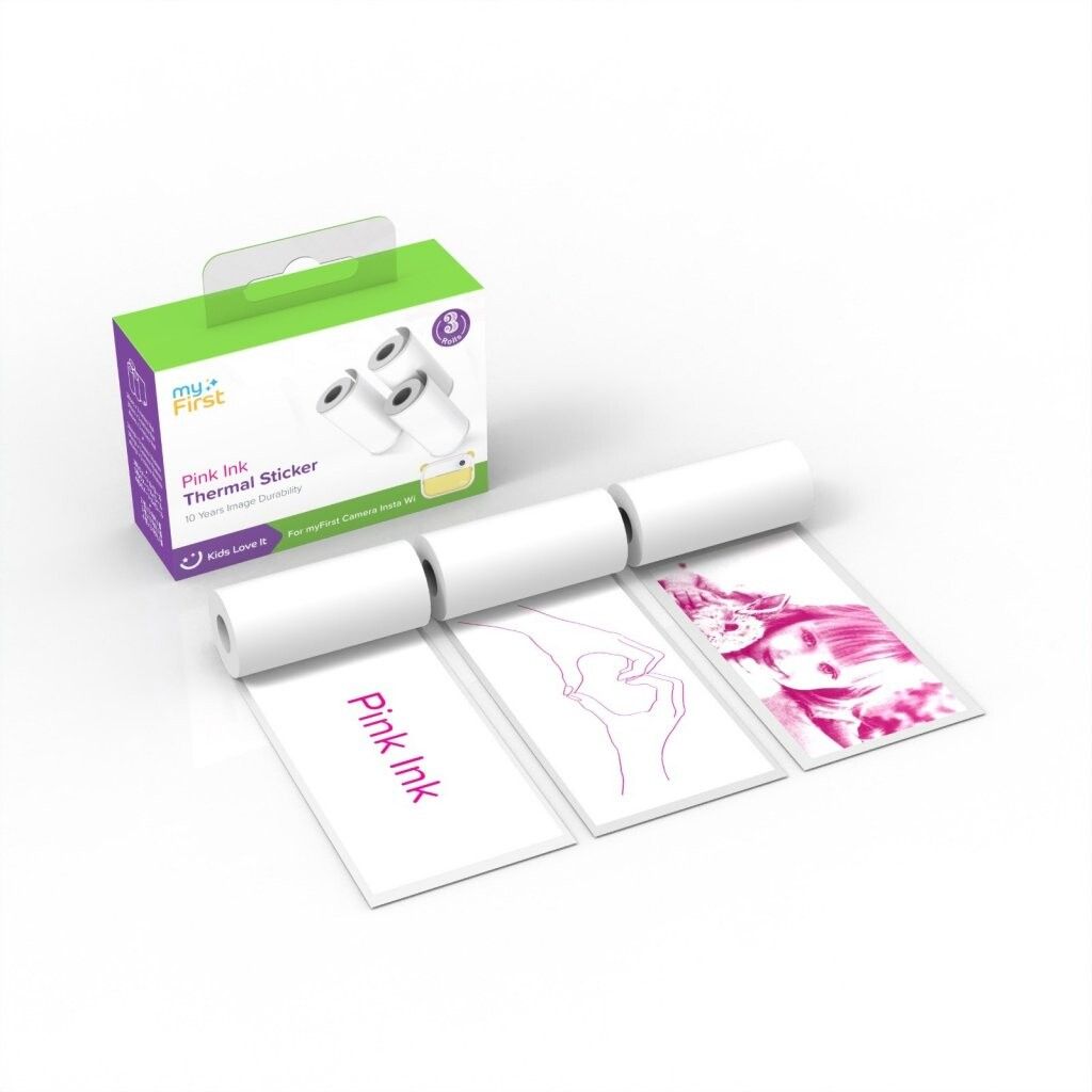 MyFirst Thermal Sticker - Vit med svart tryck | Tillbehör - Skrivare - Etikettskrivare och mini printer | AlltMobil