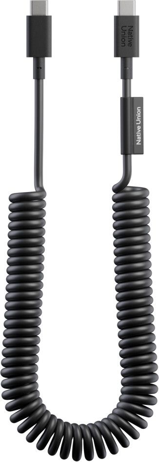 Native Union Pop Cable USB-C to USB-C - Svart 2,4 meter | iPad - Generella iPad-tillbehör - Kablar - USB-C till USB-C-kablar | AlltMobil