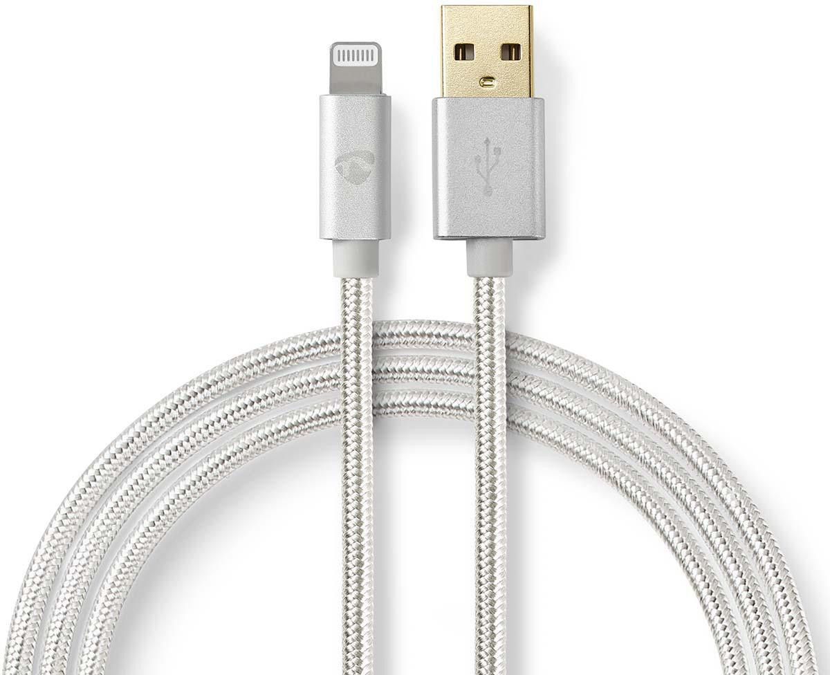 Nedis Fabritallic USB-A to Lightning Cable - 3 meter