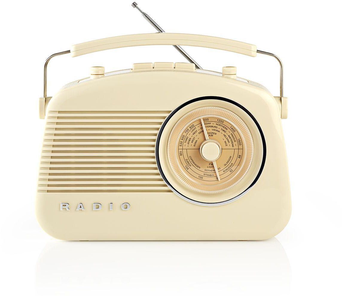 Nedis FM / AM Radio with Tuning Knob - Svart