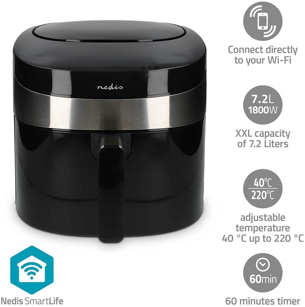 Nedis SmartLife Wi-Fi Hot Air Fryer XXL | Tillbehör - Smarta hem - Mat & odling | AlltMobil
