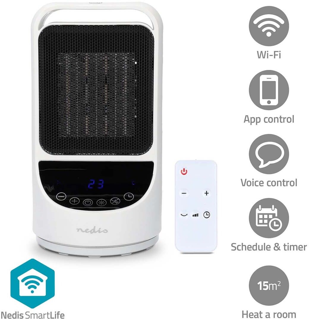 Nedis SmartLife Wi-Fi Smart Ceramic Fan Heater 15 m² | Tillbehör - Hemmakontor - Komfort - Värme | AlltMobil