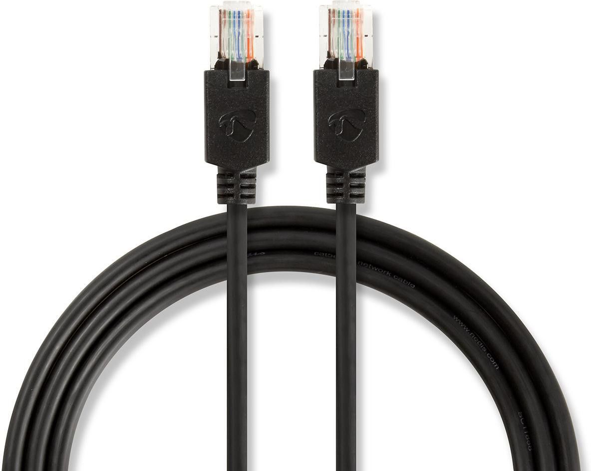 Nedis Svart Nätverkskabel Cat 5e Bulk - 5 meter