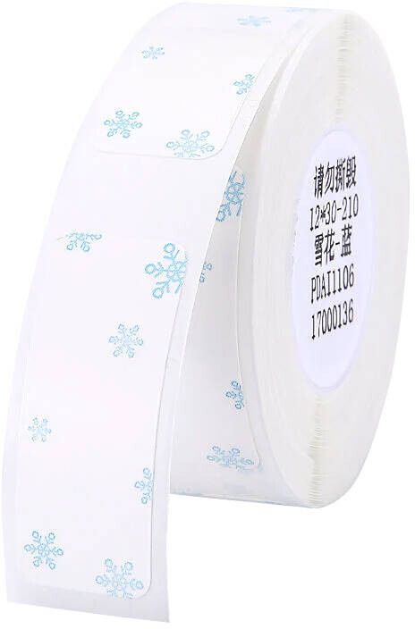 Niimbot Thermal Labels Pattern 12x30 mm for H1S/D110/D11/D101 - Snöflingor | iPhone - Generella tillbehör - Skrivare - Förbrukningsmaterial | AlltMobil