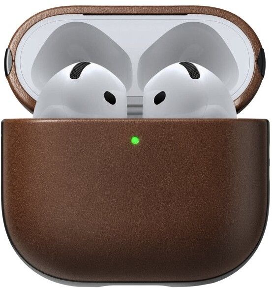 Nomad Leather Case (AirPods 4) - Svart | AirPods - AirPods 4 - Fodral - Hårda skal | AlltMobil