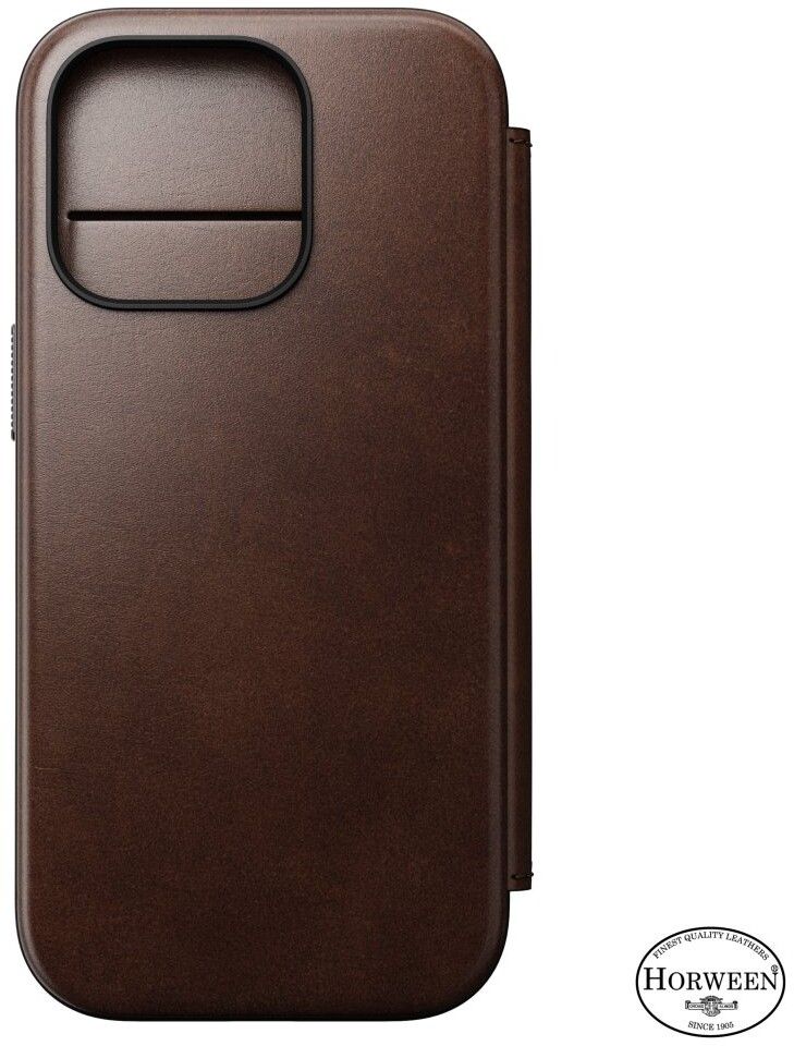 Nomad Modern Horween Leather Folio (iPhone 16 Pro) - Svart | iPhone - iPhone 16 Pro - Skal & fodral - Läderfodral | AlltMobil