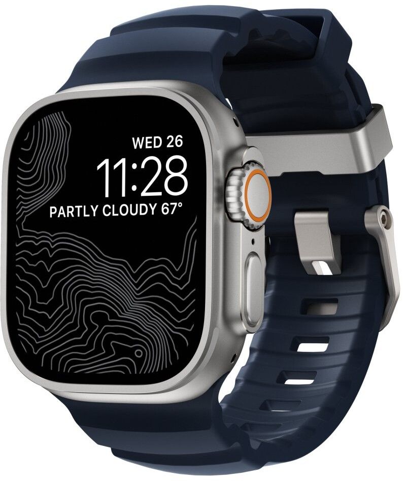 Nomad Rocky Point Band (Watch 49/46/45/44/42mm) - Orange | Apple Watch - Generella tillbehör - Armband - Series 1-9 42-45mm - Silikonarmband | AlltMobil