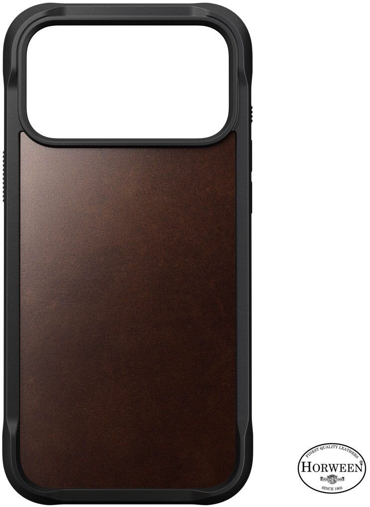 Nomad Rugged Horween Leather Case (iPhone 17 Pro Max) - Svart | iPhone - iPhone 17 Pro Max - Skal & fodral - Hårda skal | AlltMobil