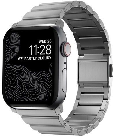 Nomad Titanium Band V2 (Watch 49/46/45/44/42mm) - Svart | Apple Watch - Generella tillbehör - Armband - Series 1-9 42-45mm - Metallarmband | AlltMobil
