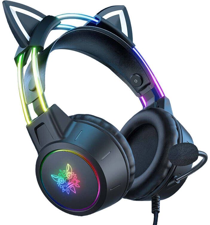 Onikuma X15 Pro Cat Gaming Headphones | Mac - Generella Mac-tillbehör - Gaming - Gamingheadset | AlltMobil