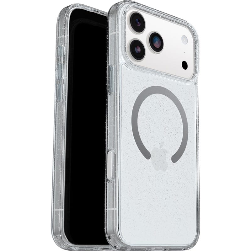 OtterBox Symmetry Clear MagSafe (iPhone 17 Pro) - Transparent glitter | iPhone - iPhone 17 Pro - Skal & fodral - Extra tåliga | AlltMobil