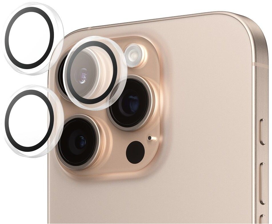 PanzerGlass Hoops Camera Lens Protector (iPhone 16 Pro/16 Pro Max) - Transparent | iPhone - iPhone 16 Pro - Skal & fodral - Kameraskydd | AlltMobil