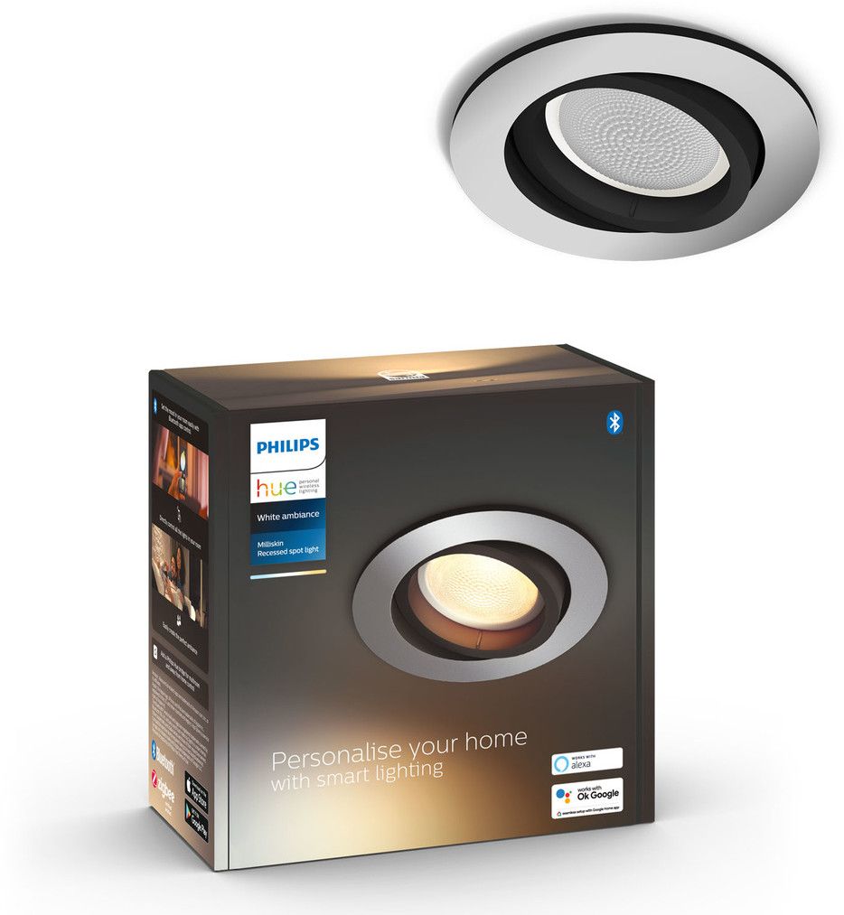 Philips Hue White Ambiance Milliskin Spolight - Silver 1-pack