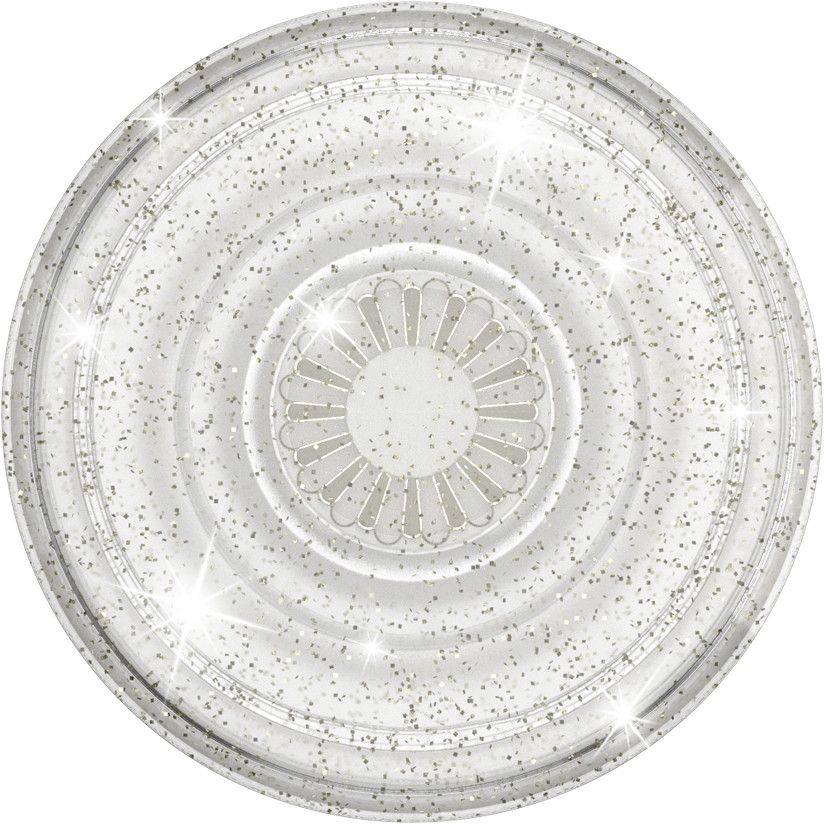 PopSockets PopGrip Transparent - Clear Glitter Silver