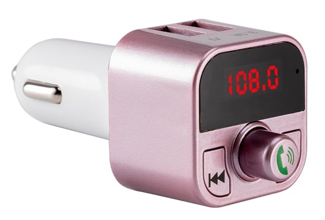 QSS CAR-B5 FM-sändare - Silver | iPhone - Generella tillbehör - Biltillbehör - FM-sändare | AlltMobil