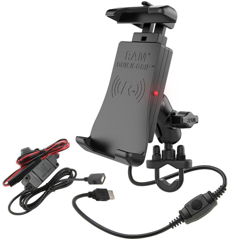 RAM Mount Quick-Grip Waterproof Wireless Charging Handlebar Mount |  | AlltMobil