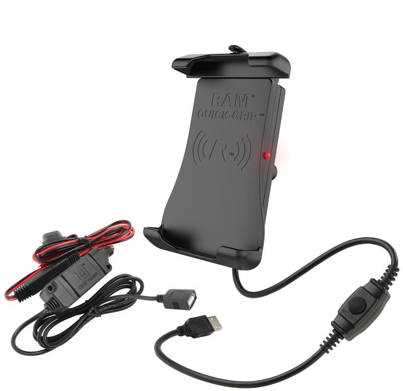 RAM Mount Quick-Grip Waterproof Wireless Charging Holder with Charger | iPhone - iPhone 13 - Hållare - Cykelhållare | AlltMobil