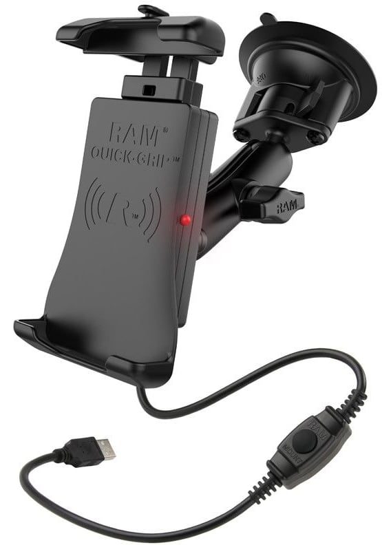 RAM Mount Quick-Grip Waterproof Wireless Charging Suction Cup Mount |  | AlltMobil